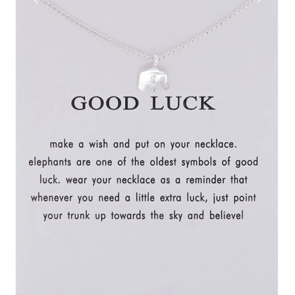 💎2 for $15💎 Elephant Good Luck Mantra Necklace